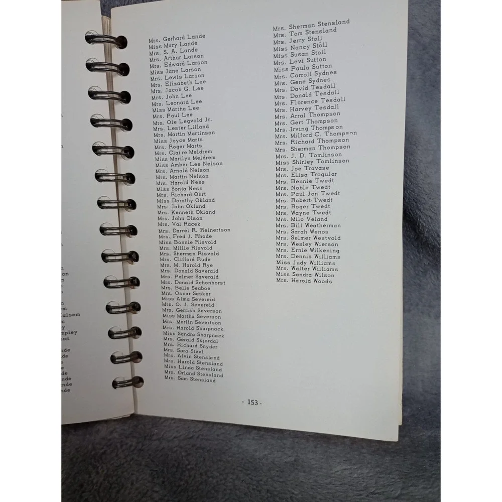 Fjeldberg Lutheran Church Cookbook 1965 Huxley, Iowa Spiral Vintage Recipe Local